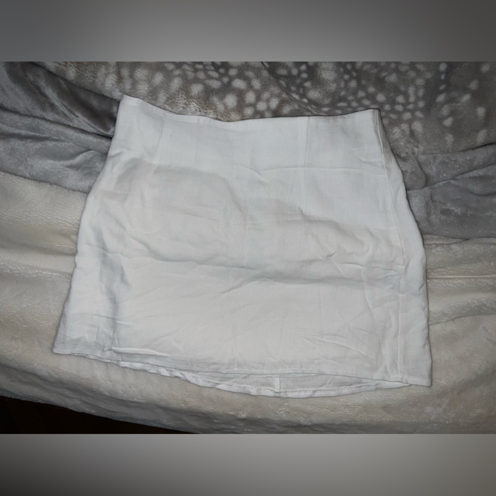 Princess Polly white mini skirt